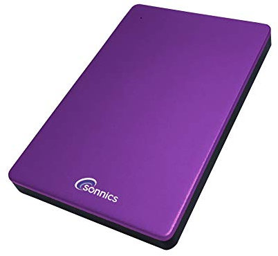 Sonnics 1TB USB 3.1 Type C Externes Portable Durs Disques pour Fenêtres PC, Mac, Smart TV, Xbox One/Série X & PS4 /PS5, Mauve
