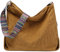 Makukke Borsa a tracolla da donna, in corda, grande shopper Tote Bag borsa a tracolla, casual, per scuola, ufficio, lavoro, viaggi, gite (Marrone)