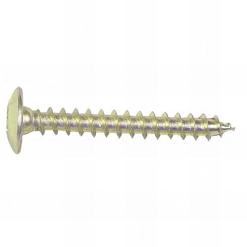 25 Vis pour fixation de penture de volet bois - Tête Torx T30 D. 14 mm - D. 6x40 mm - Zingué jaune