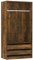 vidaXL Kleiderschrank Garderobenschrank Schrank Hochschrank Aufbewahrungsschrank Schlafzimmerschrank Räuchereiche 100x50x200cm Holzwerkstoff