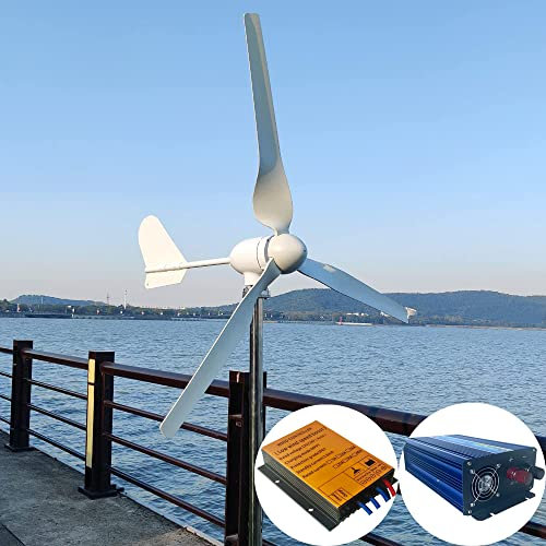 1000w Windkraftanlagen mit regler und Wechselrichter 12V 24V 48V Windturbine Off Grid System Windgenerator für Heimgebrauch Windmühle (12V)