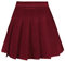 TONCHENGSD Damen High Waist Plissee Minirock Skater Tennis Rock, Dunkelrot, Mittel