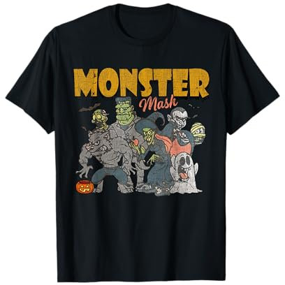 Monster Mash Vintage Ghost Halloween Lustig T-Shirt