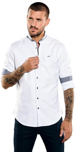 emilio adani Herren Herren Langarm-Hemd Uni, 35778, 35778, Hellblau in Größe XXL