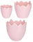 Ideen mit Herz Deko-Eierschalen | Tisch-Dekoration | Nest | Oster-Ei zum Aufstellen | Eier-Becher | befüllbar | 3 Größen | 6-9,5 cm hoch (Pastellrosa)