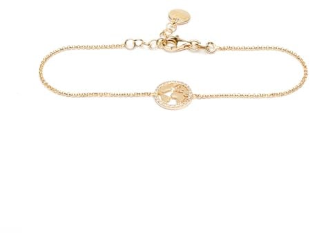 WearTravelers | Armband mit Weltkarte und Zirkonia – 925 Sterling Silber