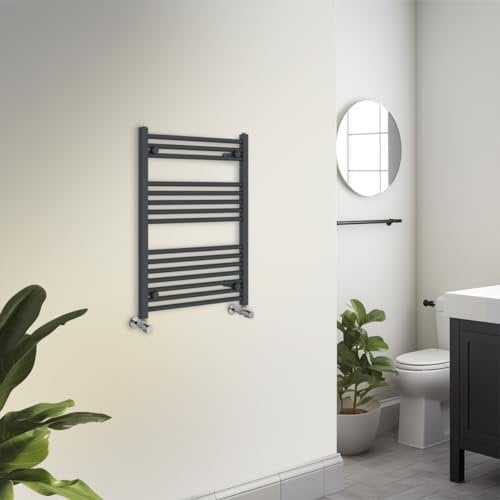 Warmehaus Handtuchheizkörper, 800 x 600 mm, modern, gerade, Grau