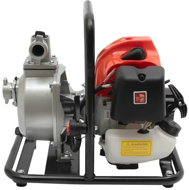 SICHENSH 40CC Benzin Wasserpumpe 2-Takt Benzin Gartenpumpe Einzylinder Schmutzwasserpumpe mit luftgekühlt Wasserpumpe für Teich Garten oder Haus 1400W, 6500r/min, Max. Hub 30m, 2.5cm Anschluss