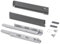 Emuca - Schubladen-Kit für Küche und Bad mit 3D-Regelung, Höhe 83mm, Tiefe 450mm, 40 Kg, sanftes Schließen, Panels nicht enthalten, Stahl, Anthrazitgrau