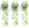 MORSUNBELA Chiffonband Grün Schleifenband Geschenkband Stoffband 3,8 cm x 19,2 m Fransenband Salbeigrün