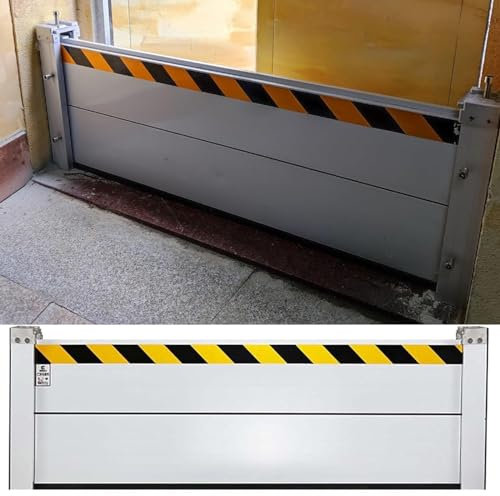 VUSLB Aluminium-Hochwasserschutz: Abnehmbarer Schwellensatz für Garagentore, Keller, Haustüren und Schiebetüren (Größe: 130 x 80 cm)