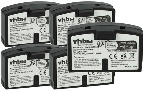 vhbw 5X Akku kompatibel mit Sennheiser SET500, SET50 TV, Set 500, Set 500, Set 50 TV Wireless Headset Kopfhörer (60 mAh, 2,4 V, NiMH)