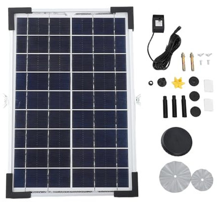 Kuuleyn Solar Powered Water Pump Kit, Powerful Jet Watering Pond Pump, 150cm Lift 200L/H Rate Water Fountain Pump for Bird Bath Garden Backyard Pool Fish