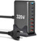 USB Ladestation, 320W GaN Ladegerät multiport 8 Port, USB Charging Station mit GaN III und PD 3.0, Schnellladestation mit 4USB C und 4USB A für MacBook Pro Air, iPad Pro Air, iPhone, Galaxy S23