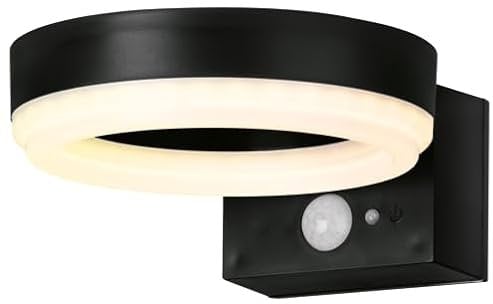 4lite Antheia Solar Outdoor Sleek Wall Light (Anthracite) 300lm Motion Sensored LED IP54 Rated Exterior Wall Lamp - 4L2/6010-4Yr Guarantee