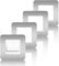 Light Switch Surround, 4 PCS Light Switch Cover Plates, Light Switch Cover Plates, Finger Plates for Light Switches, Silvery Light Switch Cover, Socket Switch Surround Finger Plate (8.6 * 8.6cm)