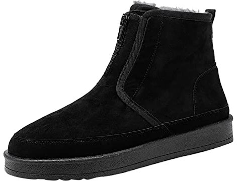 Herren Winterschuhe Stiefeletten - Verdickte Warme Schneestiefel Rutschfest Regenschuhe leicht atmungsaktiv lässige Warme Stiefeletten Gartenschuhe isolierte Stiefel Turnschuhe Leicht Unisex