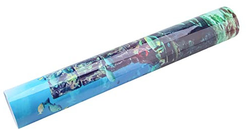 EALRIDV Aquarium Background,Fish Tank Background,With Glue,Fish Tank Wallpaper,5 Sizes,Aquarium Stickers,Static Cling Aquarium Background,Wall Decorations, (76 * 46cm)