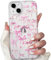 NITITOP Compatible with iPhone 13 Case Cute Clear Bowknot Design for Women Girls Pink Bow Ribbon Soft Fit Slim Stylish Protective Phone Cover - Pink