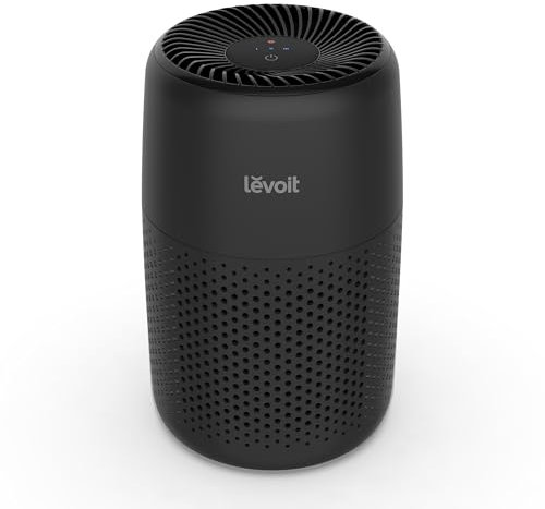 LEVOIT Air Purifier for Bedroom Home, Ultra Quiet HEPA Filter Cleaner with Fragrance Sponge & 3 Speed for Better Sleep, Allergies, Dust, Pet Dander, Odour, Smoke, Office, Desktop, Core Mini Black