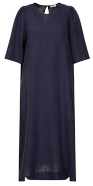 Seidensticker Damen Kleid Regular 1/2 ohne Kragen 100% Leinen/Flachs