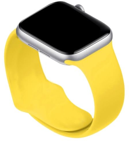 YMKFGUPKRG Silicone Band For Apple Watch Ultra 2 49mm 45mm Cinturino per orologio(16-Yellow,38mm 40mm 41mm SM)