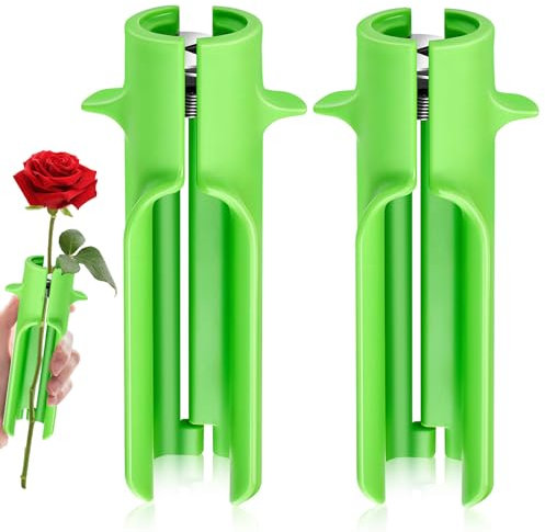 2-teiliges Rosendorn-Stripper-Werkzeug, Blumenreiniger, Dornenentferner, Blatt-Stripper-Werkzeug, grüne Gartenarbeit, Blumenarrangements, neue Upgrades, effiziente Stielreinigung für professionelle