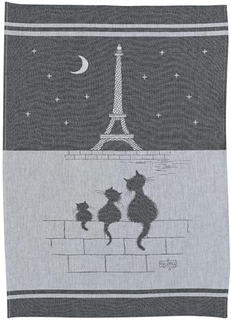 Jacquard-Geschirrtuch Chats Tour Eiffel Ombre 50 X 70 umbra 50 x 70 cm Winkler