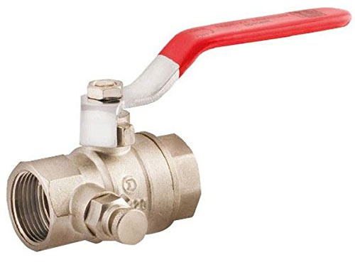 Lever Inline Water Ball Valve 1 Inch BSP Female Thread with Drain Valve