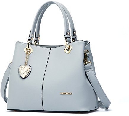 DEERWORD Damen Taschen Handtasche Frauen Elegant Tasche Henkeltasche Vintage PU-Leder 3001 1-teilig set Blau