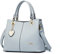 DEERWORD Donna Borse a Mano Borsa a Spalla Elegante Grandi Firmate Marca Tracolla Antifurto PU pelle 3001 1 pz Blu Chiaro