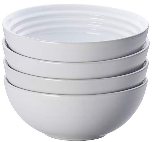 Le Creuset Stoneware Set of 4 Soup Bowls, 22 oz. (6.25) each, White