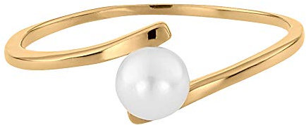 Heideman Ring Damen Perlenring aus Edelstahl silber gold rosegold farbend poliert Damenring für Frauen mit Perle weiss/farbig
