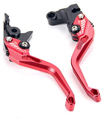 Auzkong Courte de Frein D'embrayage Leviers Réglables Compatible avec CB1000R 2008-2016 CBR1000RR/Fireblade 2004-2007 Rouge