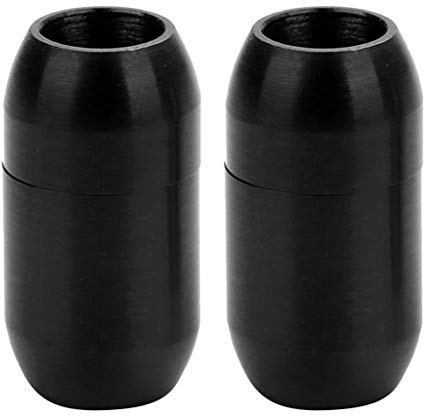 Homyl 2pcs Spalte Magnetverschluss Karabinerverschluss Magnetische Schmuckverschlüsse für Schmuck - schwarz, 6 mm