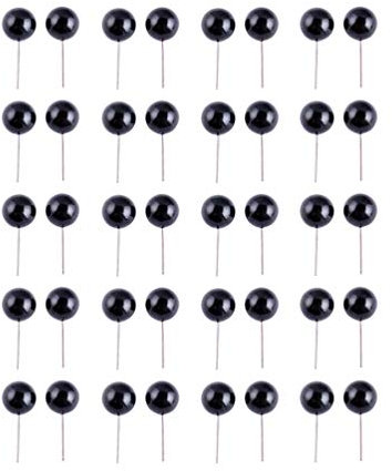 Milisten 100pcs Plastic Safety Eyes Black Bead Doll Eyes DIY Craft Making Accessories for Needle Felting Doll Puppet Plush Animals 10mm