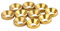10pcs rondelle a testa svasata in lega di alluminio anodizzato guarnizione a rondella a testa piatta M4 (giallo)