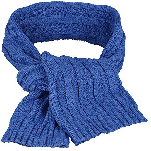 Cool4 Herbst Winter Unisex Strick Schal Rippen Zopf Muster Damen Herren A47 (Königsblau)