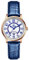 SHENGKE SK Business Classic Damenuhr mit echtem Leder Edelstahlband Elegante Damenuhr, Moonlight-Blue