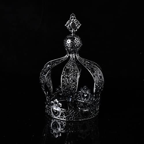 JORCEDI Crown Creative Metal Cake Topper Accessory For Birthday Party, Wedding, Baby Shower Black