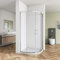 Huiyang 900 x 900 mm Quadrant Shower Door 6mm Safety Glass Sliding Shower Enclosure with Stainless Steel Handle, 900X900mm