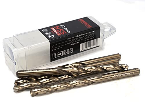 Ferrcan Brocas para metal HSS DIN338 M35 cobalto de 7-13mm (paquete de 5 unidades) (7mm)