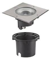SLV Bodeneinbauleuchte ROCCI 200 / LED Spot für Terrasse, Outdoor-Strahler, Einbau-Lampe Garten, Bodenlampe für Außen / IP65/IP67 3000K 16W 1530lm edelstahl