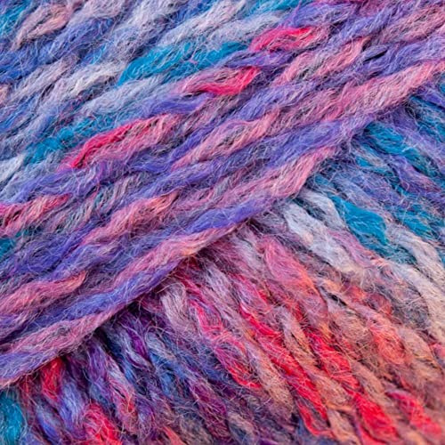 James C Brett Marble Chunky Yarn – 200g Ball of Supersoft Acrylic Knitting & Crochet Wool – Create Fast, Cosy Garments with a Beautiful Marbled Effect (Jewel Tones)