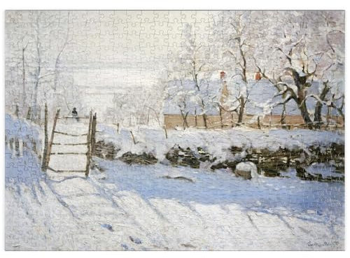 MyPuzzle Claude Monet's The Magpie (1868-1869) - Premium 500 Teile Puzzle - MyPuzzle Sonderkollektion von Æpyornis