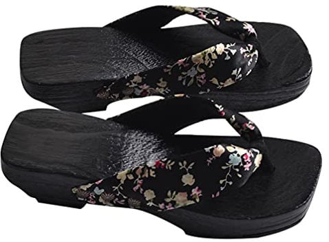 1 Paar Japanische Traditionelle Sandalen Geta Wooden Clogs Schuhe Kimono Schuhe Clogs Plattform Pantoffeln für Frauen