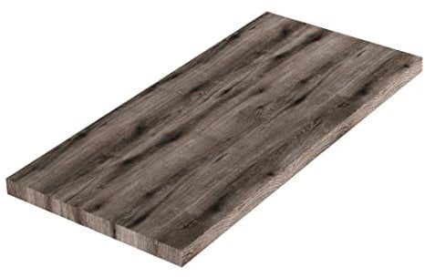 KIAMAMI VALENTINA Regal 100cm für Aufsatzwaschbecken in Holzoptik Eiche dunkel