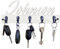 Porte Clef Mural Personnalisé| Porte Clé Mural Nom Personnalisé Pour La Décoration Murale Pour Entrée Porte D'Entrée Cuisine Couloir Garage (Blanc,8.25W x 3.5H)