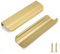 LONTAN 25 tiradores para muebles dorados, 128 mm, tiradores de armario ocultos, tiradores de cocina, tiradores ocultos para armarios de cocina, tiradores de aluminio curvados para cuarto de baño