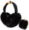Damen Ohrenschützer Winter Warmer Plüsch Ohrenwärmer Mädchen Klassische Ohrschützer für Kaltes Wetter Freesize (Schwarz)